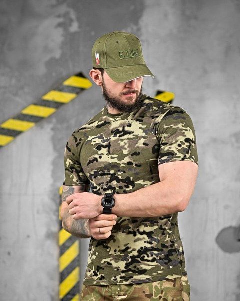 ХЛОПКОВАЯ тактическая футболка PATRIOT MultiCam green ДЛ6384 размер 44/46 91560 фото