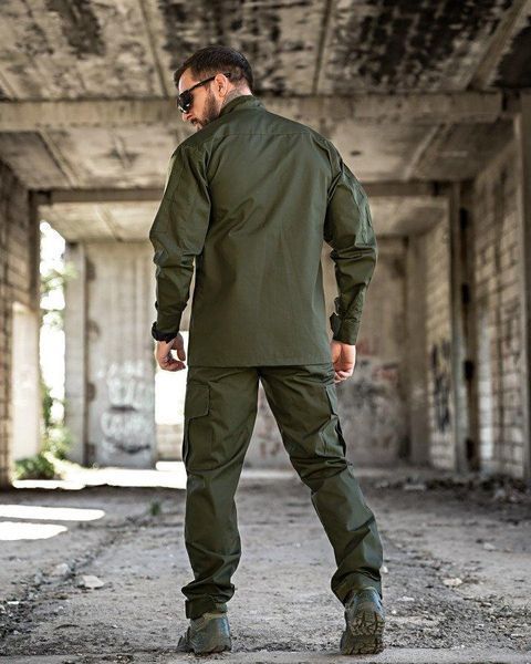 Летний костюм олива, костюм олива ЗСУ, летняя форма олива, форма китель штаны олива, полевая форма олива размер S 91384 фото