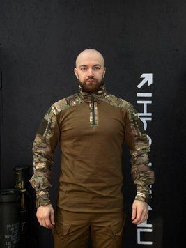 Тактичний Військовий Убакс Койот/Мультикам 4.5.0 Покращений Under Body Armor Combat Shirt розмір 46 03095-46 фото