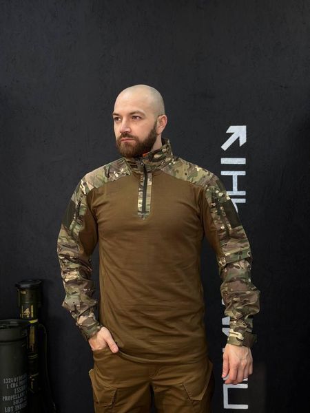 Тактичний Військовий Убакс Койот/Мультикам 4.5.0 Покращений Under Body Armor Combat Shirt розмір 46 03095-46 фото
