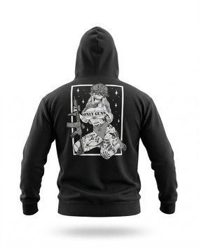 Мілітарі худі TRENASH Only guns black ТР6097 розмір M 95893 фото