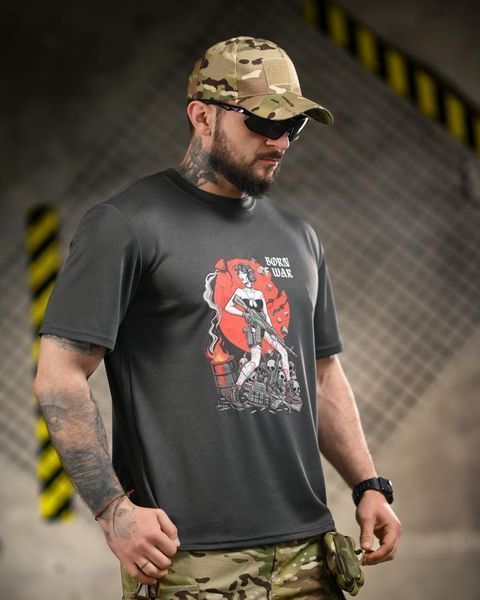 Тактична футболка Born of war grey ВТ4731 розмір S 96196 фото