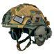 Шолом тактичний олива Fast Helmet NIJ IIIA + Навушники Walkers Razor Slim з чебурашкою +&nbsp;ліхтарик + кавер розмір S Fast17 фото 2