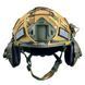 Шолом тактичний олива Fast Helmet NIJ IIIA + Навушники Walkers Razor Slim з чебурашкою +&nbsp;ліхтарик + кавер розмір S Fast17 фото 3