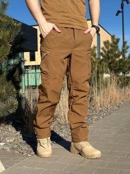Утеплені Військові штани Soft Shell Military койот розмір S 02609-S фото