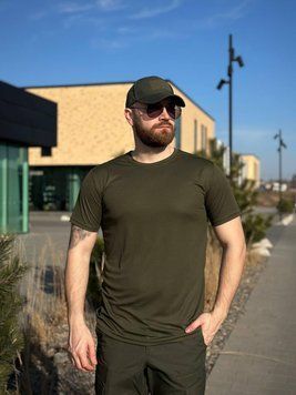 Тактична Футболка Олива CoolMax Military Olive розмір 42 00399-42 фото