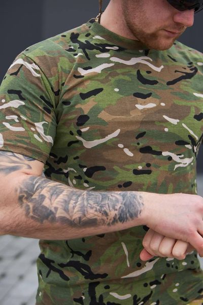 Літня футболка Стрейч котон Military Мультикам розмір 44 951204 фото