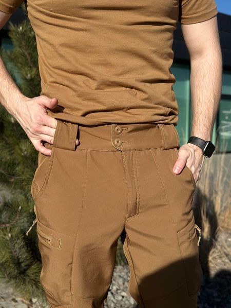 Утепленные военные брюки Soft Shell Military койот размер S 02609-S фото