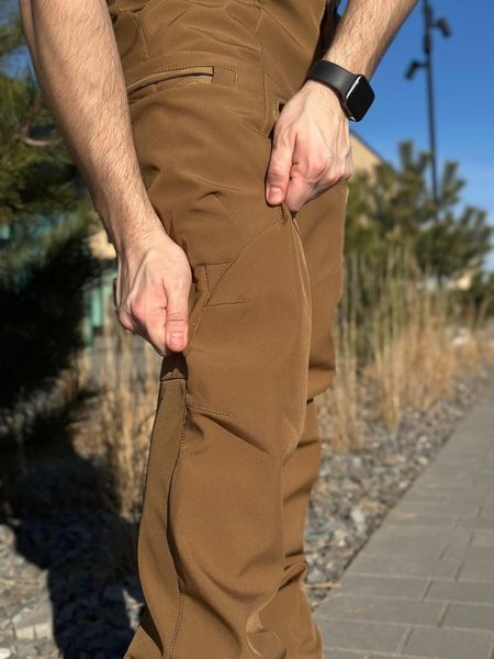 Утепленные военные брюки Soft Shell Military койот размер S 02609-S фото