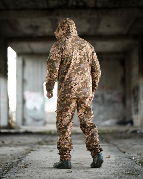 Тактичний костюм softshell 5в1піксель,демісезонний костюм піксель 5в1,костюм софтшелл піксель осінній,костюм зсу піксель осінній розмір S 94608 фото