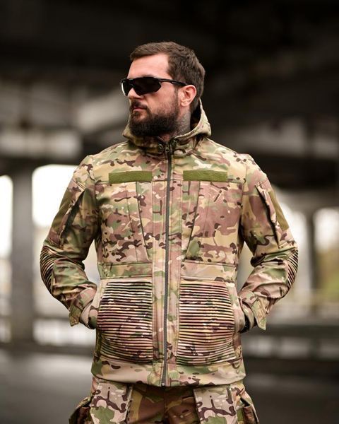 Осінній штурмовий костюм мультикам,костюм мультикам з наколінниками,демісезонний костюм мультикам з наколінниками софтшел розмір S 93970 фото