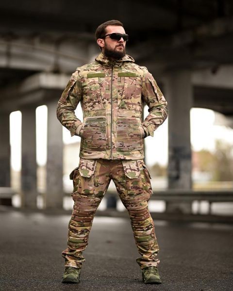 Осінній штурмовий костюм мультикам,костюм мультикам з наколінниками,демісезонний костюм мультикам з наколінниками софтшел розмір S 93970 фото