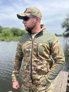 Флісова кофта мультикам з накладками розмір 46 0312 фото
