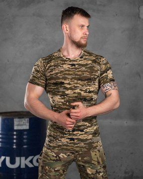 Тактична футболка бавовна піксель ВТ6782 розмір S 86507 фото