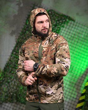 Вітровка дощовик мультикам,тактична куртка вітровка мультикам,вітровка мультикам літня,куртка вітровка зсу розмір S 17009 фото