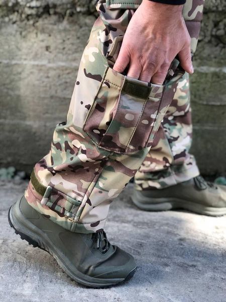 Штани Soft Shell Мультикам на флісі VIKING Посилення Колін розмір 44 04325-44 фото