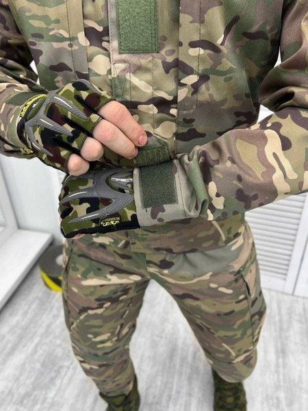 Тактичний статутний костюм мультикам саржа,тактична форма мультикам з липучками,костюм ЗСУ мультикам розмір S 15312 фото
