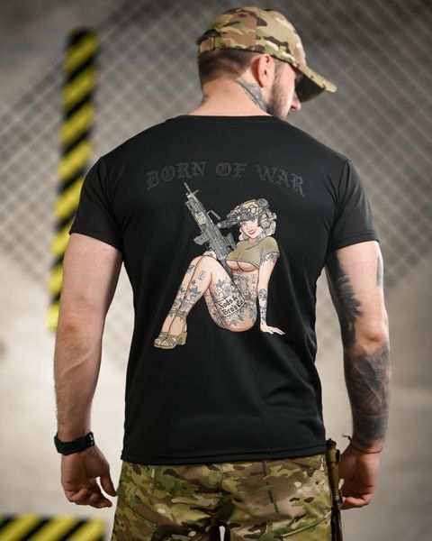 Тактична футболка BORN OF WAR woman black ВТ4712 розмір S 96175 фото