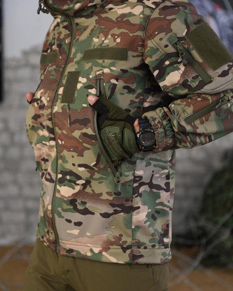 Тактична курточка софтшел recruit мультикам НП4886 розмір S 88491 фото