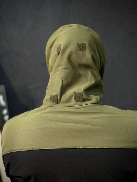Костюм Олива с черным Soft Shell софтшел на флисе размер M 02571-M фото