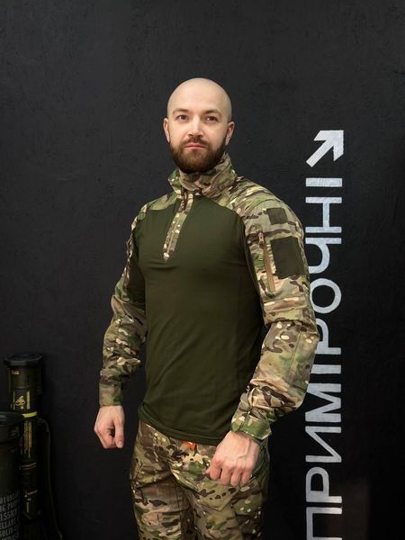 Тактичний Військовий Убакс Олива /Мультикам 4.5.0 Покращений Under Body Armor Combat Shirt розмір 46 03102-46 фото