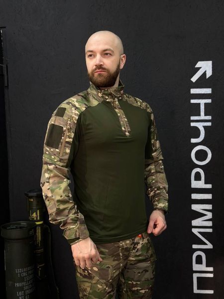 Тактичний Військовий Убакс Олива /Мультикам 4.5.0 Покращений Under Body Armor Combat Shirt розмір 46 03102-46 фото