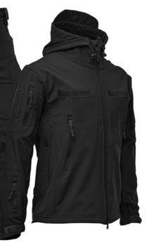 Куртка софтшел Esdy 5.0 чорна Soft Shell на флісі размер S 02363-S фото