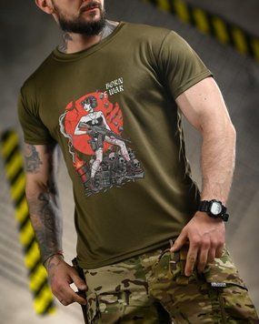 Тактична футболка Born of war oliva ВТ4721 розмір S 96186 фото