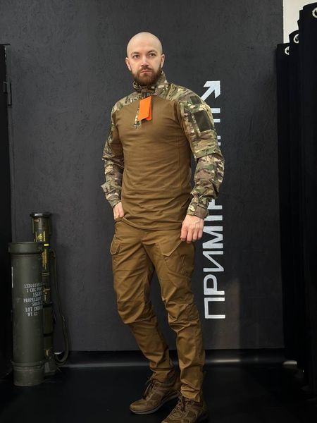 Тактичні Військові Штани Койот 4.5.0 Покращені Coyote Under Body Armor Combat Shirt розмір 46 03096-46 фото