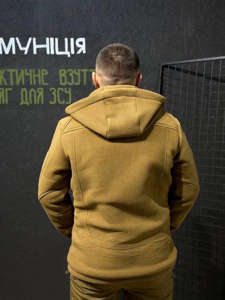 Тепла Флісова кофта- куртка койот 3D сітка 380 Фліс розмір 46 02432-46 фото