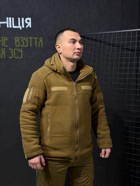 Тепла Флісова кофта- куртка койот 3D сітка 380 Фліс розмір 46 02432-46 фото