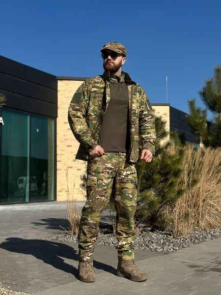 Військовий Статутний Комплект Мультикам 2 в 1 Кітель та Штани +Убакс Military MTP розмір 46 02798-46 фото