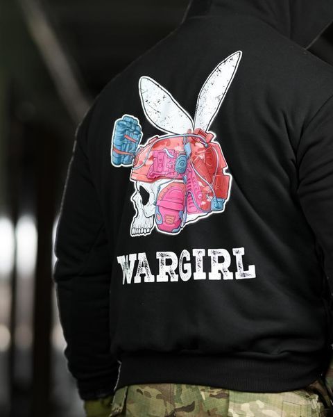 Мілітарі худі CROP wargirl ТР6777 розмір M 95082 фото