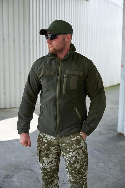 Флисовое кофта масло с накладками Military размер 46 7753 фото