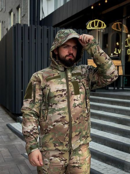 Тактический костюм на флисе Soft Shell мультикам размер S 01895-S фото