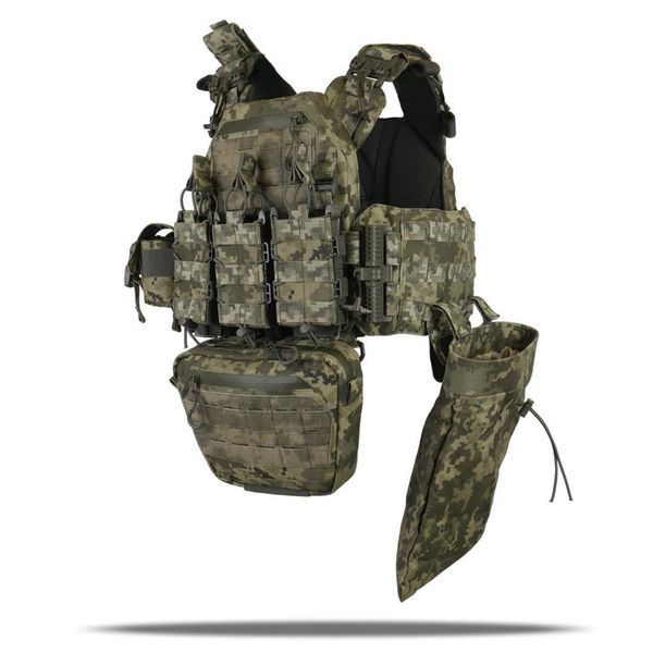 Плитоноска быстросвалочная KIBORG GEN II +8 подсумков пиксель ЗСУ 45008 фото