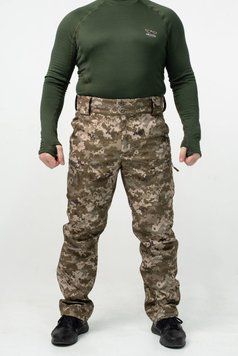 Утеплені Військові штани Soft Shell Military піксель розмір S 02612-S фото