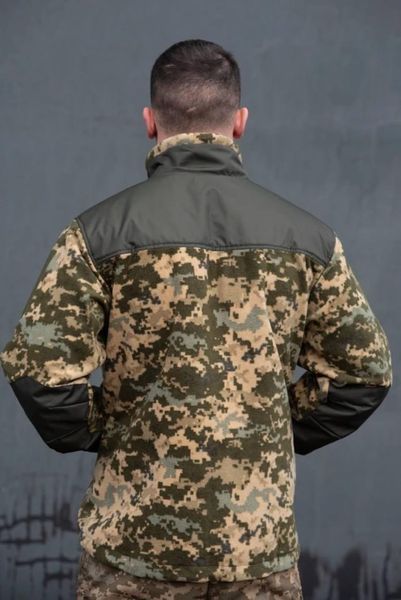 Флісова кофта Піксель з Оливковими вставками 3D сітка mm14 Military розмір S 02442-S фото