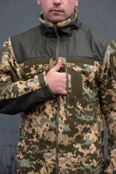 Флісова кофта Піксель з Оливковими вставками 3D сітка mm14 Military розмір S 02442-S фото