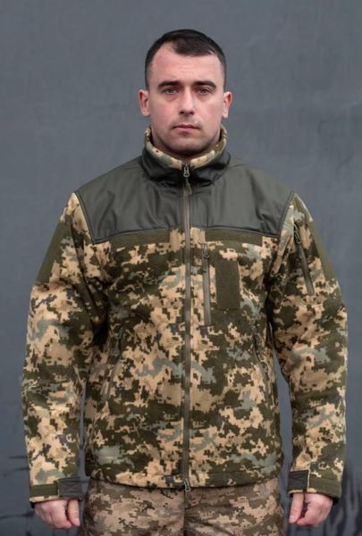 Флісова кофта Піксель з Оливковими вставками 3D сітка mm14 Military розмір S 02442-S фото