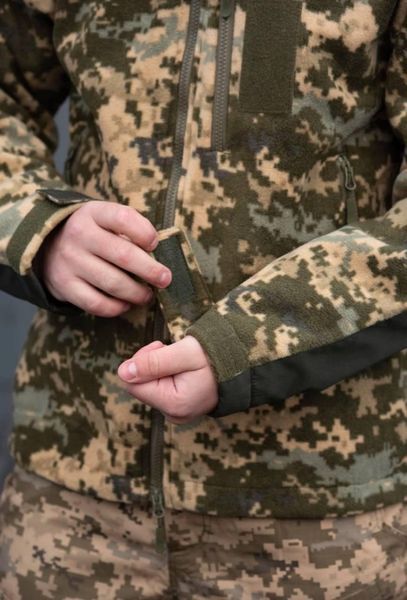 Флісова кофта Піксель з Оливковими вставками 3D сітка mm14 Military розмір S 02442-S фото
