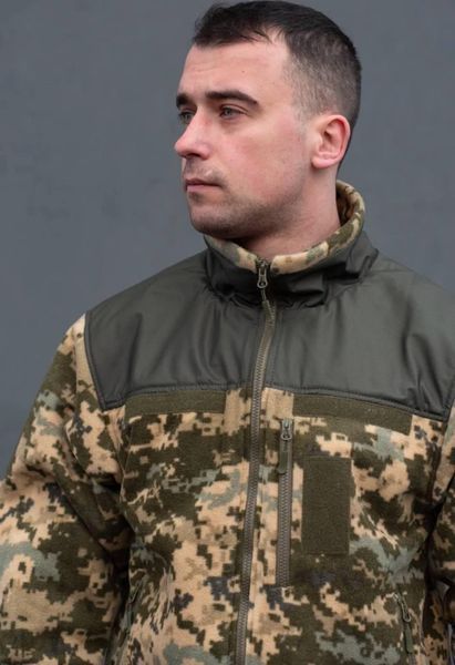 Флісова кофта Піксель з Оливковими вставками 3D сітка mm14 Military розмір S 02442-S фото