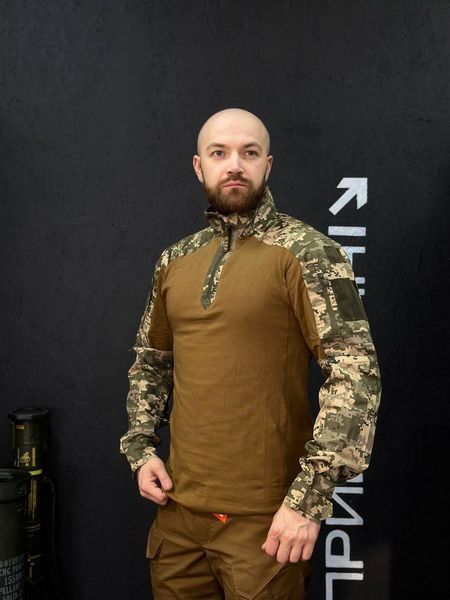 Тактичний Військовий Убакс Койот/Піксель 4.5.0 Покращений Under Body Armor Combat Shirt розмір 46 03098-46 фото