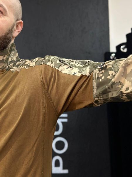 Тактичний Військовий Убакс Койот/Піксель 4.5.0 Покращений Under Body Armor Combat Shirt розмір 46 03098-46 фото
