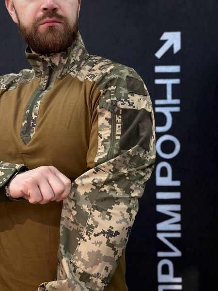 Тактичний Військовий Убакс Койот/Піксель 4.5.0 Покращений Under Body Armor Combat Shirt розмір 46 03098-46 фото