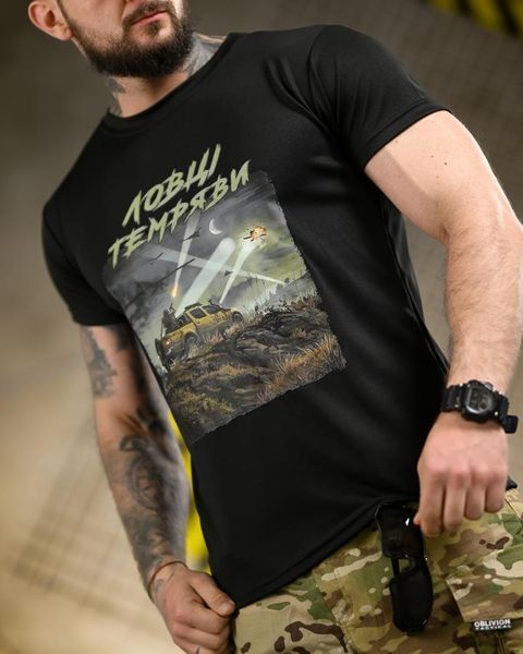 Тактична футболка BORN OF WAR Ловці темряви Black ВТ4724 розмір S 96189 фото