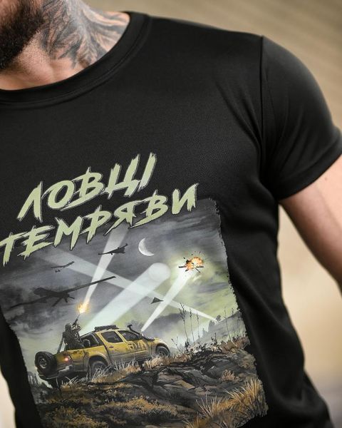 Тактична футболка BORN OF WAR Ловці темряви Black ВТ4724 розмір S 96189 фото