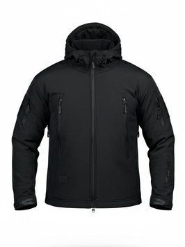 Демісезонна тактична куртка Soft Shell Silver Knight Windstoper чорна ОР1232 розмір S 19483 фото