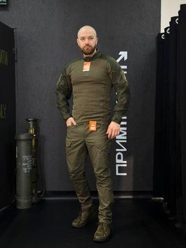 Тактичний Військовий Комплект Олива Ягуар 4.5.0. Jaguar Olive Убакс +Штани Under Body Armor Combat Shirt розмір 46 03084-46 фото