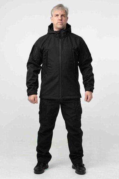 Военный комплект формы Soft Shell Military Black размер S 02596-S фото